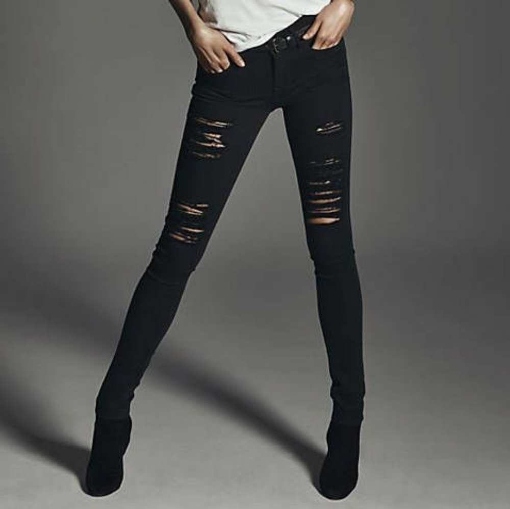 Express Distressed Midrise Jean Legging